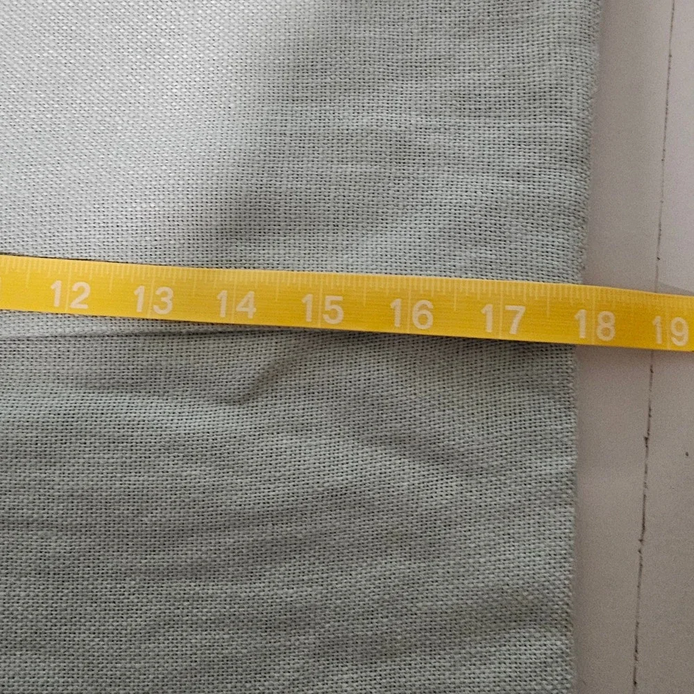 Pottery Barn Linen Pillow Covers Set‎ of 2 Square Light Blue Grey Button 18x18